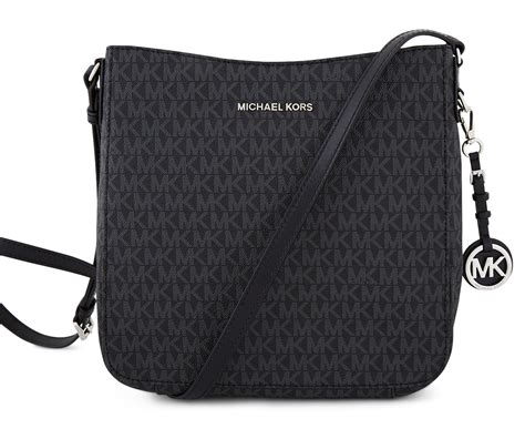 michael kors jet set messenger black|michael jet set crossbody.